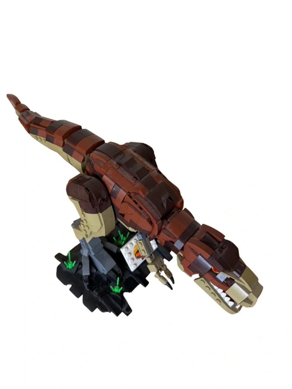 LEGO | Reptile Toy T-Rex Figure in Brown and Tan | Assembled